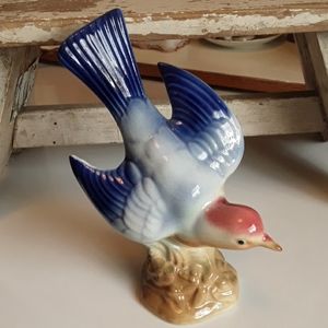 Vintage Colorful Bird Figurine